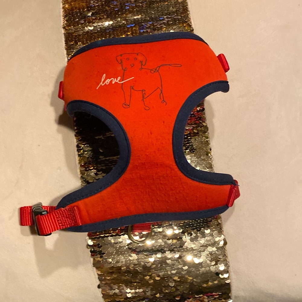 Red Black Adjustable Doggie Harness